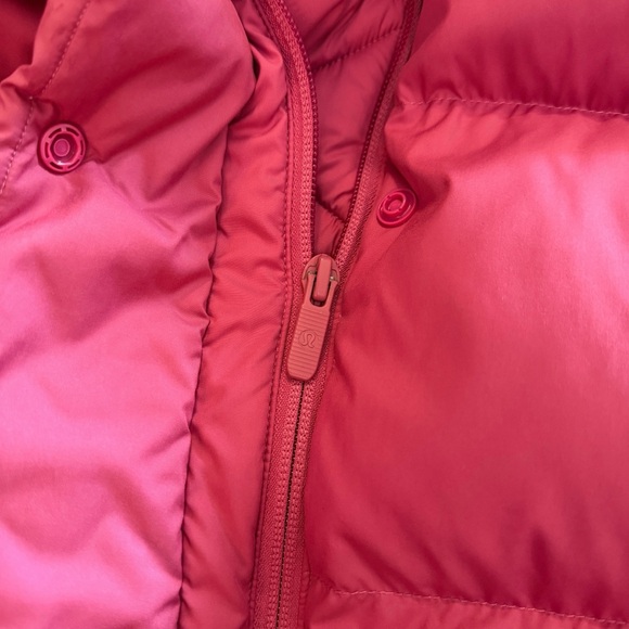 lululemon Wunder Puff Jacket Hooded Goose Down Coat Pink Lychee PLYC size 10 - Picture 8 of 14
